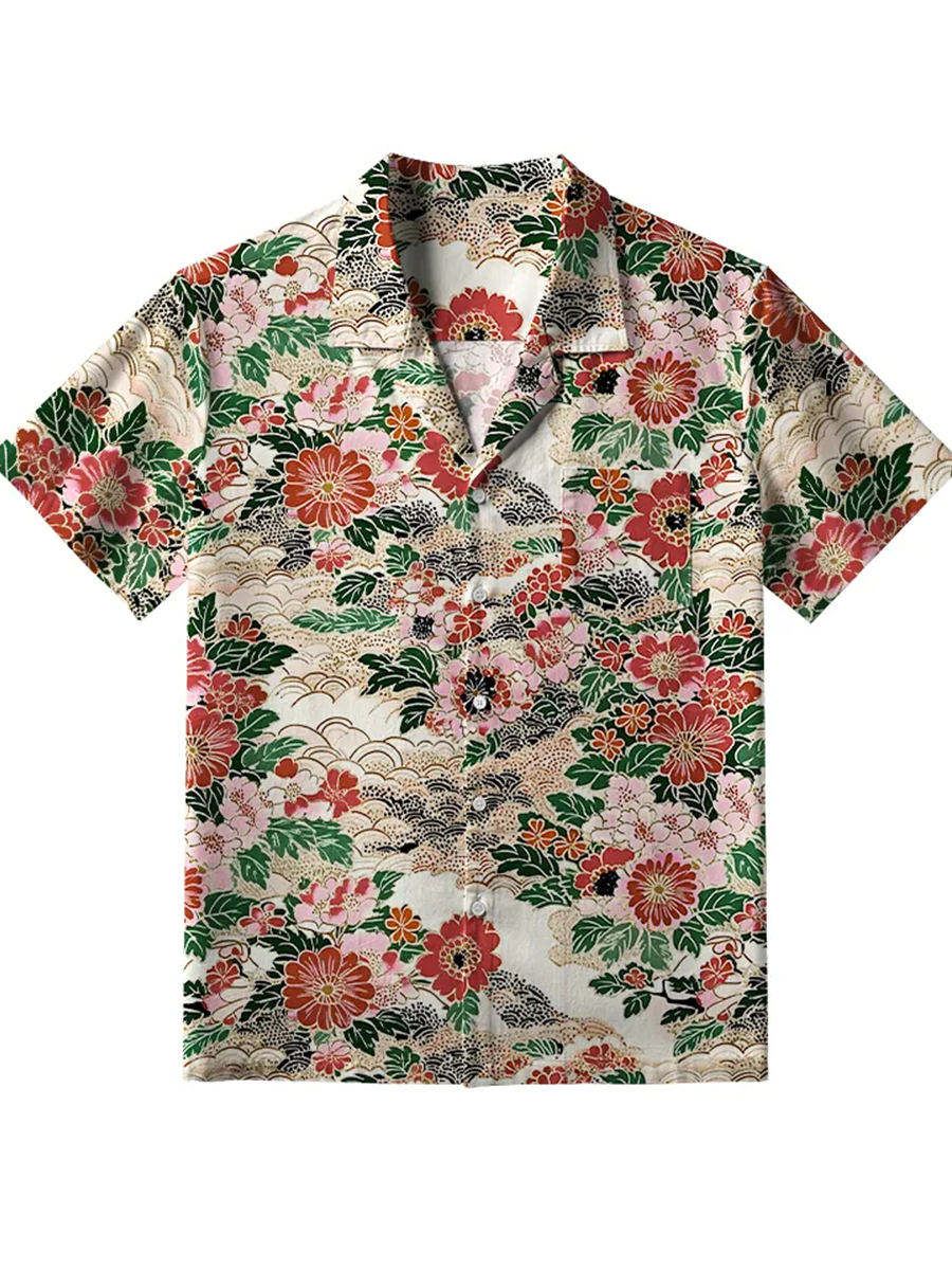 Herren-Hemd mit Blumen pracht