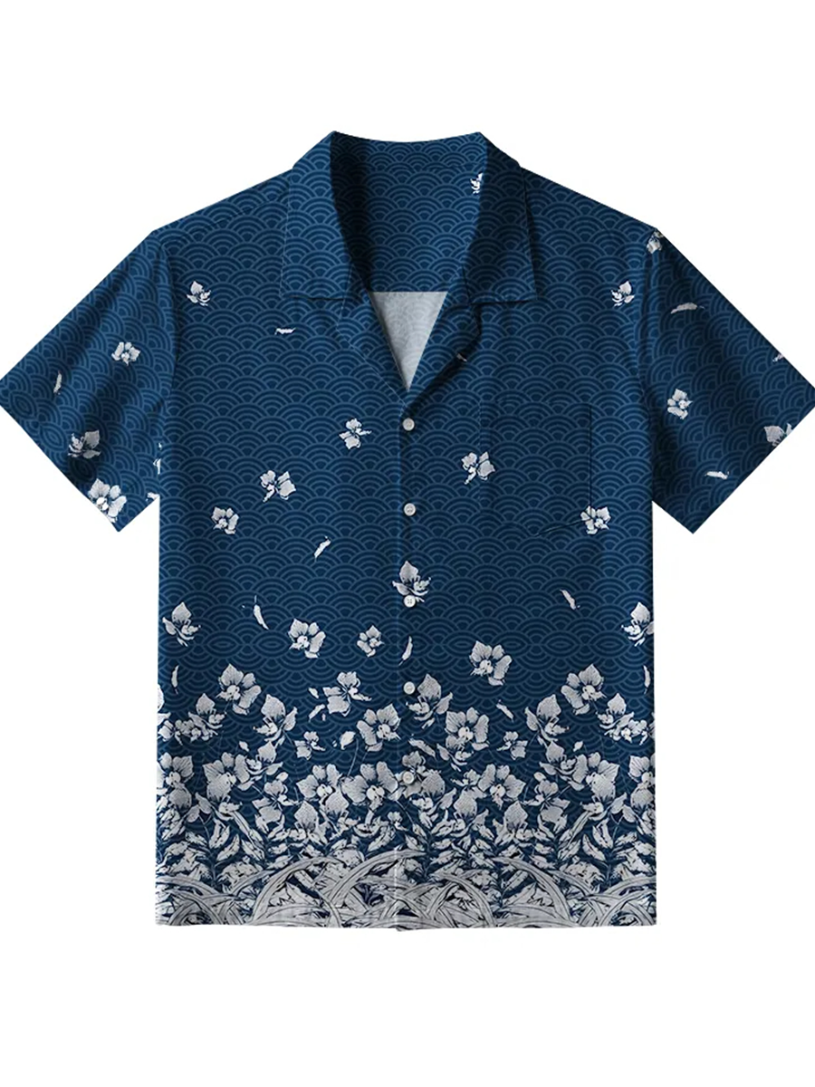 Herabfallen der Blüten blätter Button-Down-Shirt