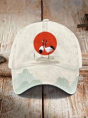 Unisex Japanische Kran Kunst Design Druck Hut