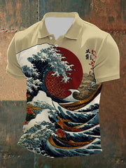 Bedrucktes Hemd der japanischen Kunst für Männer