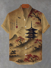 Bedrucktes Hemd der japanischen Kunst für Männer