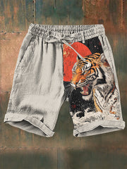 Herren Vintage Kunst Tiger Shorts