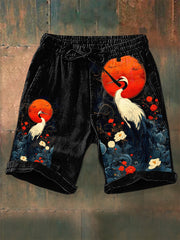 Herren Vintage Kunst Kran Shorts