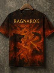 Männer Wikinger Mythologie Ragna rök T-Shirt