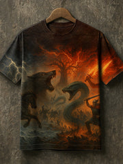Männer Wikinger Mythologie Ragna rök T-Shirt