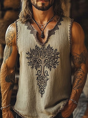 Herren Weste aus Baumwolle und Leinen Viking
