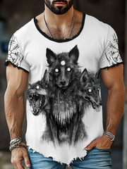 Herren Wolf Fransen T-Shirts