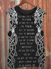 Herren Viking inspirierter Druck Vintage Tank Top