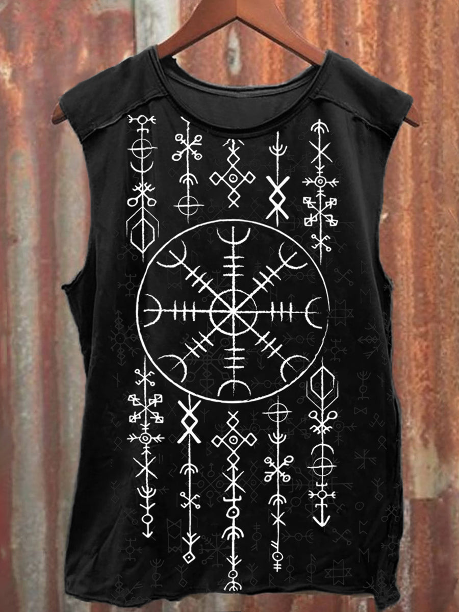 Herren Viking inspirierter Druck Vintage Tank Top
