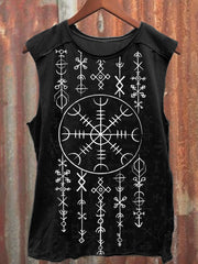 Herren Viking inspirierter Druck Vintage Tank Top