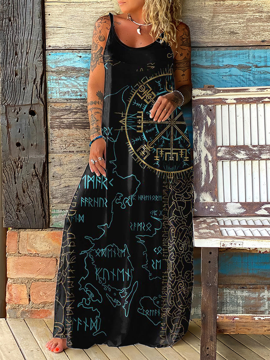 Viking inspiriertes Maxi-Kleid für Damen