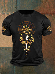 Herren Viking inspirierte Print Kurzarm T-Shirt