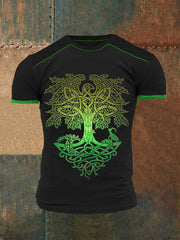 Männer Wikinger Baum des Lebens inspiriert Print T-Shirt
