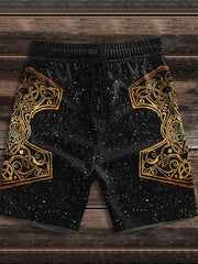 Herren-Shorts mit Viking-Print