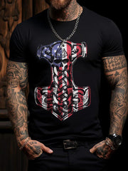 Kurzärmliges T-Shirt für Herren Viking Hammer