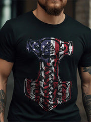 Kurzärmliges T-Shirt für Herren Viking Hammer