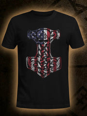 Kurzärmliges T-Shirt für Herren Viking Hammer