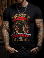 Kurz ärmel iges Herren T-Shirt The Bad In Me Viking