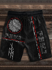 Herren-Shorts mit Viking-Print
