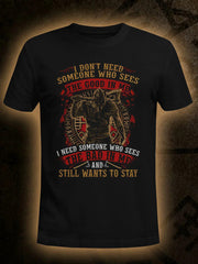 Kurz ärmel iges Herren T-Shirt The Bad In Me Viking