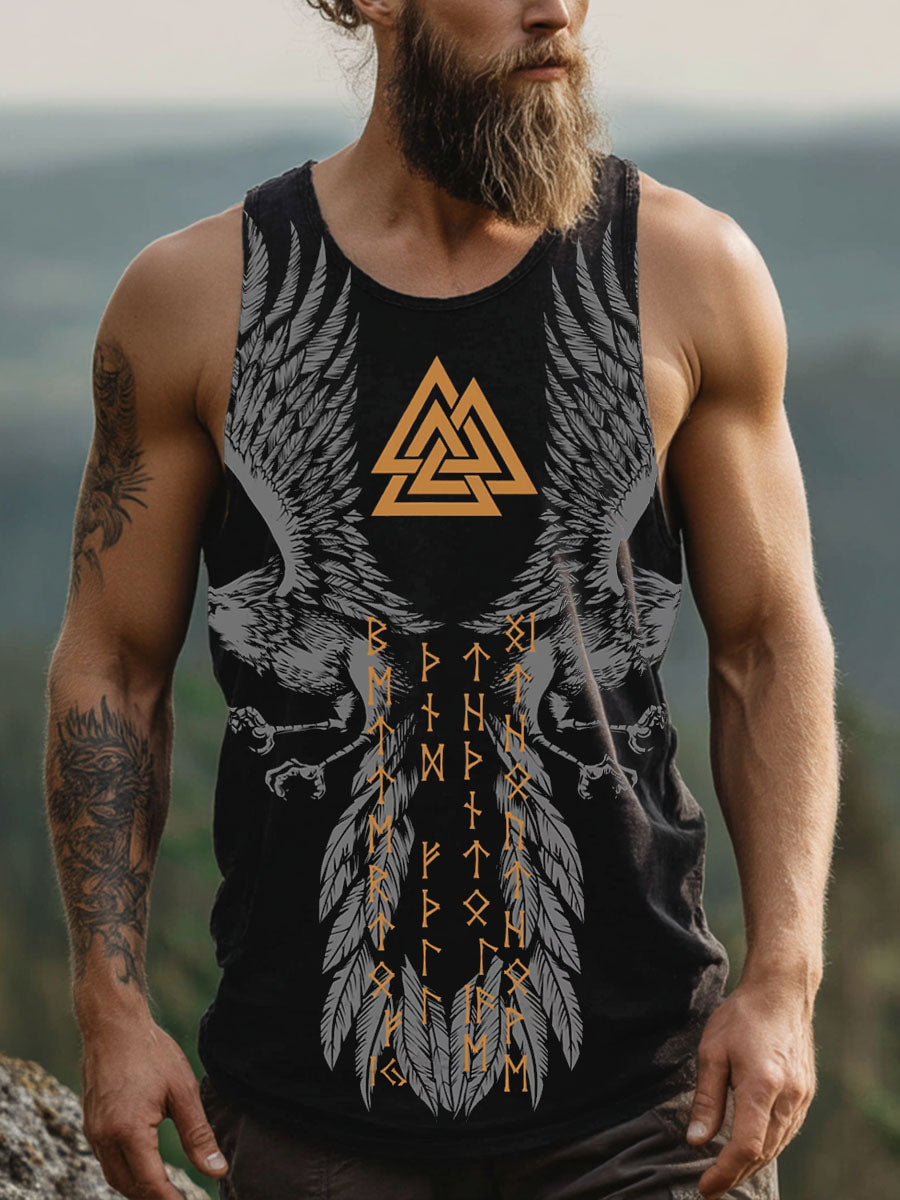 Herren Viking inspirierte Kunstdruck gewaschene Weste