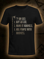 Herren-Wikinger-To-Do-Liste Kurzarm-T-Shirt