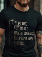 Herren-Wikinger-To-Do-Liste Kurzarm-T-Shirt