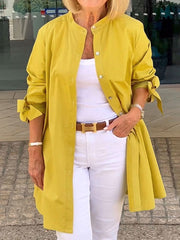 Elegante Damen Strickjacke aus einfachem Leinen