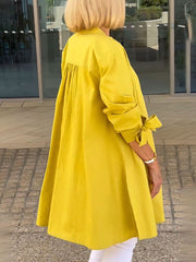 Elegante Damen Strickjacke aus einfachem Leinen