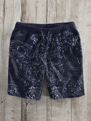 Herren Japaness Waves Kunstdruck Hosen Shorts