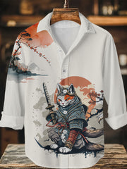 Langärmliges Herren hemd der japanischen Kunst