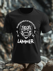 Herren Im Land der Wölfe ist kein Platz für Lämmer Germanen Wikinger T-Shirt
