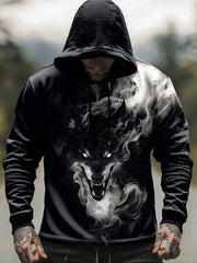 Herren Viking Wolf Kapuzen-Sweatshirt