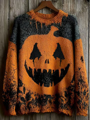 Männer Halloween Jack-o'-Laterne Strick pullover
