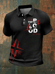 Herren Das Blut Jesu Print Kurzarm hemd