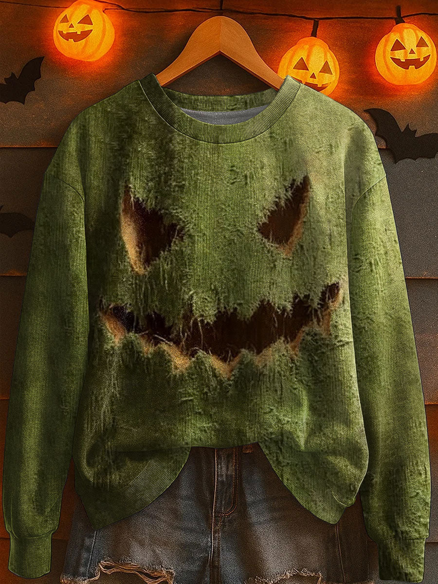 Damen-Halloween Jack-o'-Laterne Strick pullover