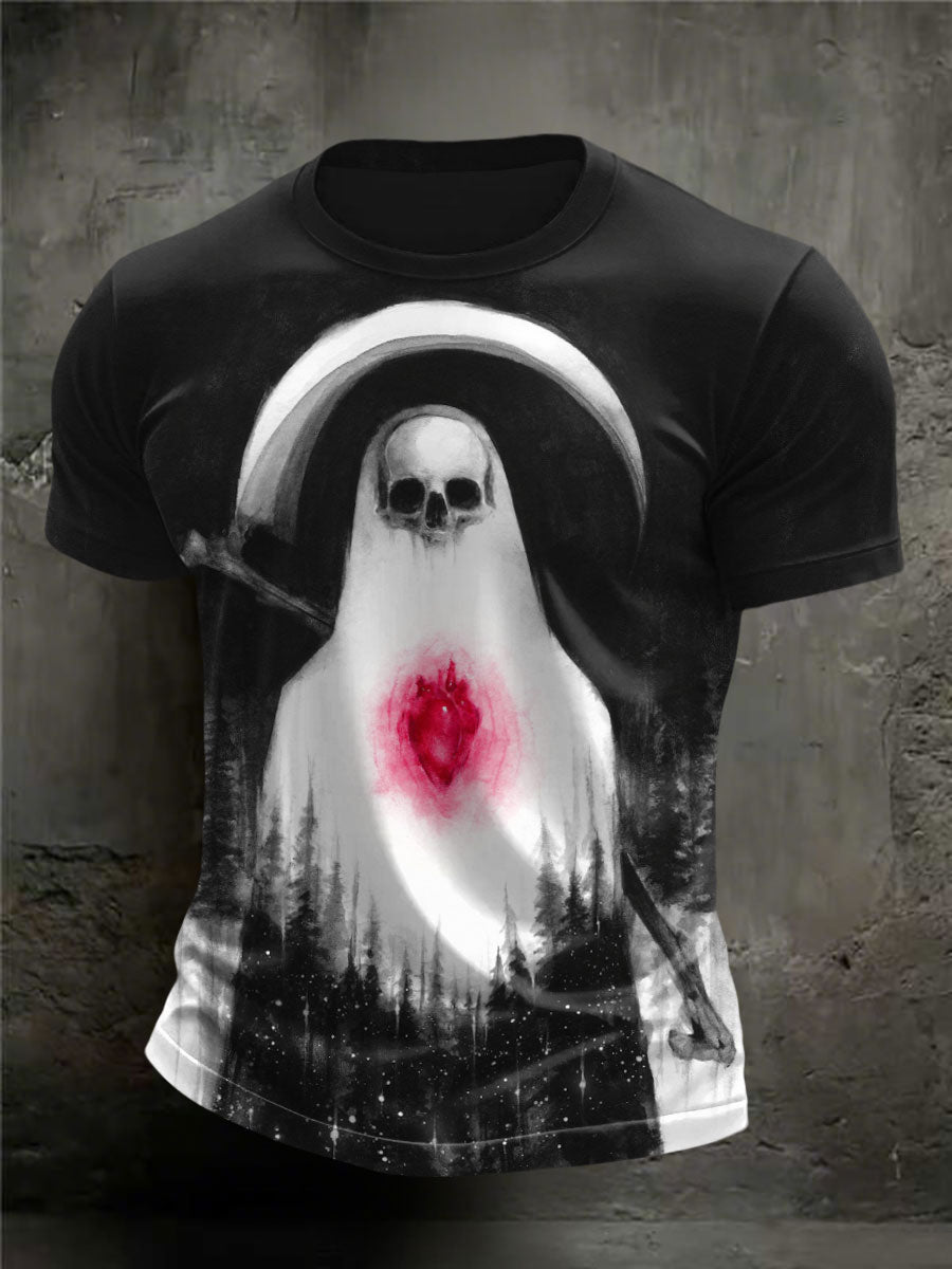 Halloween-T-Shirts mit gruseligen Druck für Männer