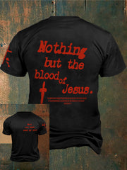 T-Shirt mit kurzen Ärmeln Herren Das Blut Jesu Print
