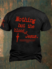 T-Shirt mit kurzen Ärmeln Herren Das Blut Jesu Print