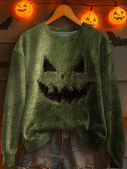 Damen-Halloween Jack-o'-Laterne Strick pullover