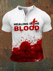 Männer Heilung im Blut druck Kurzarm-T-Shirt