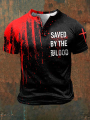 Kurzarm-T-Shirt für Männer mit Blut druck