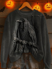 Halloween Crow Sweatshirt für Frauen