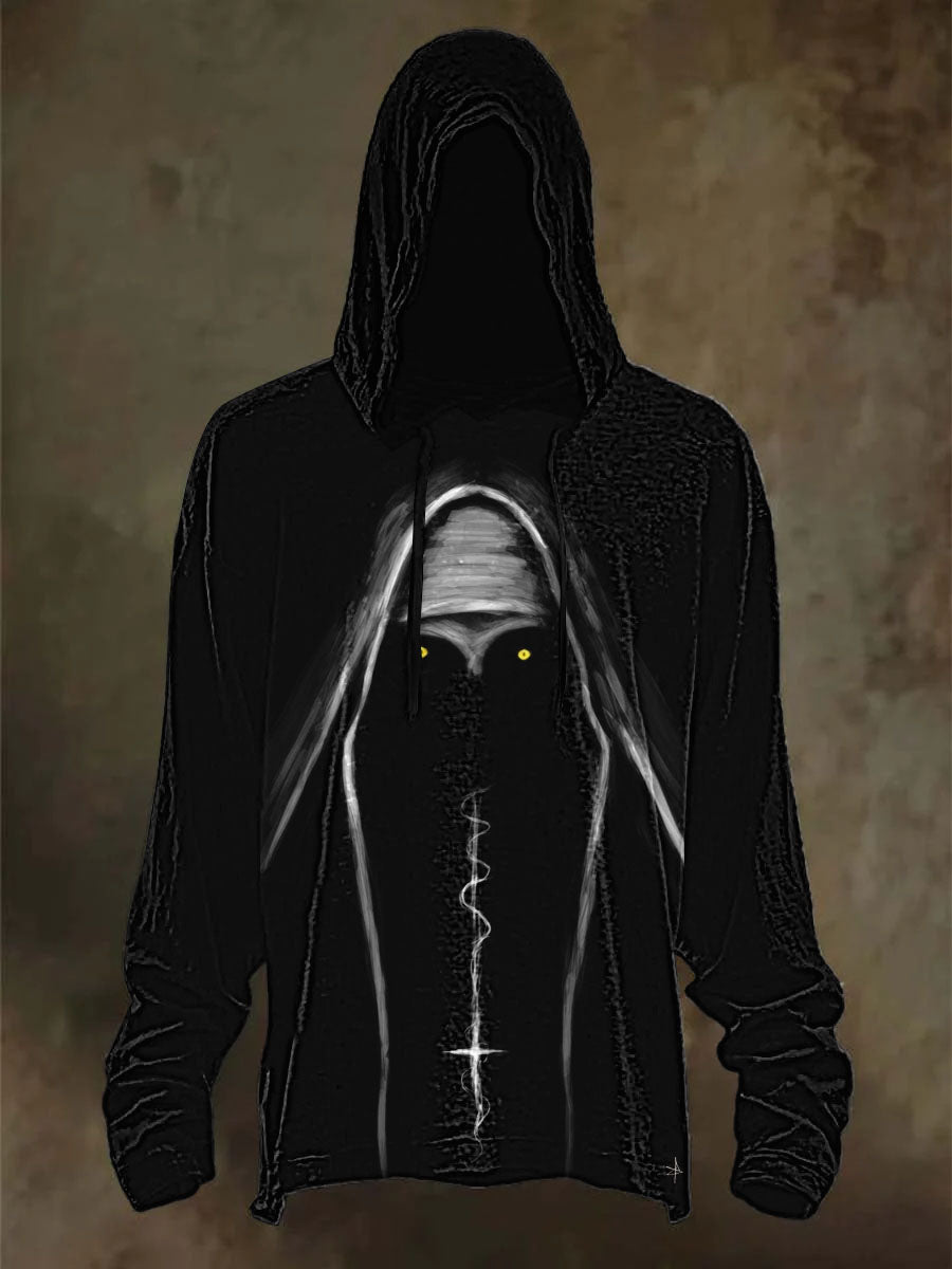 Langarm-Kapuzen pullover für Herren Halloween bedruckt