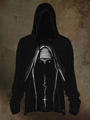Langarm-Kapuzen pullover für Herren Halloween bedruckt