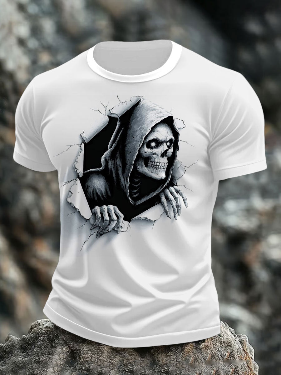 Halloween-T-Shirt mit Schädel druck für Männer