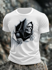 Halloween-T-Shirt mit Schädel druck für Männer