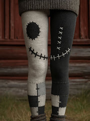 Frauen Halloween Grimasse Print Leggings