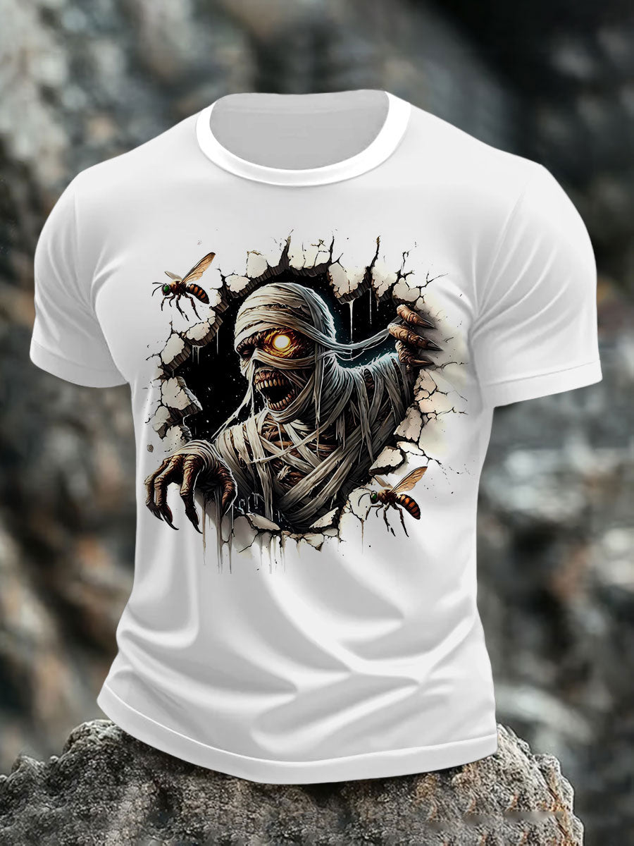 Halloween-T-Shirt mit Schädel druck für Männer