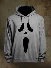 Herren Halloween Schrei Gesichts druck Casual Hoodie
